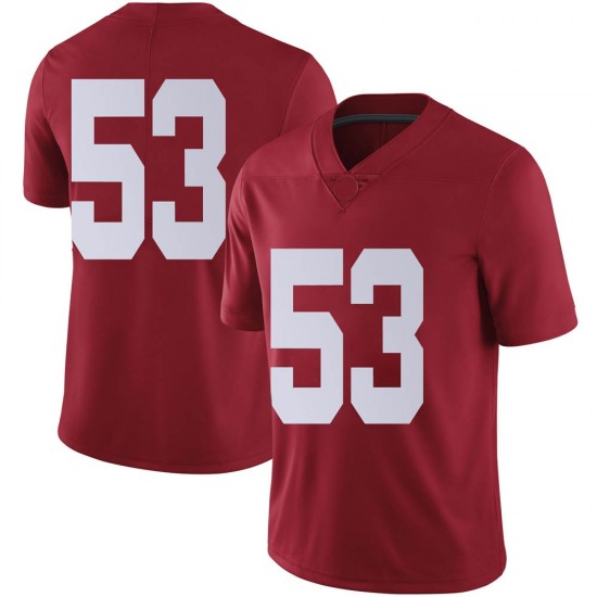 Alabama Crimson Tide Men's Matthew Barnhill #53 No Name Crimson NCAA Nike Authentic Stitched College Football Jersey RX16S25TR
